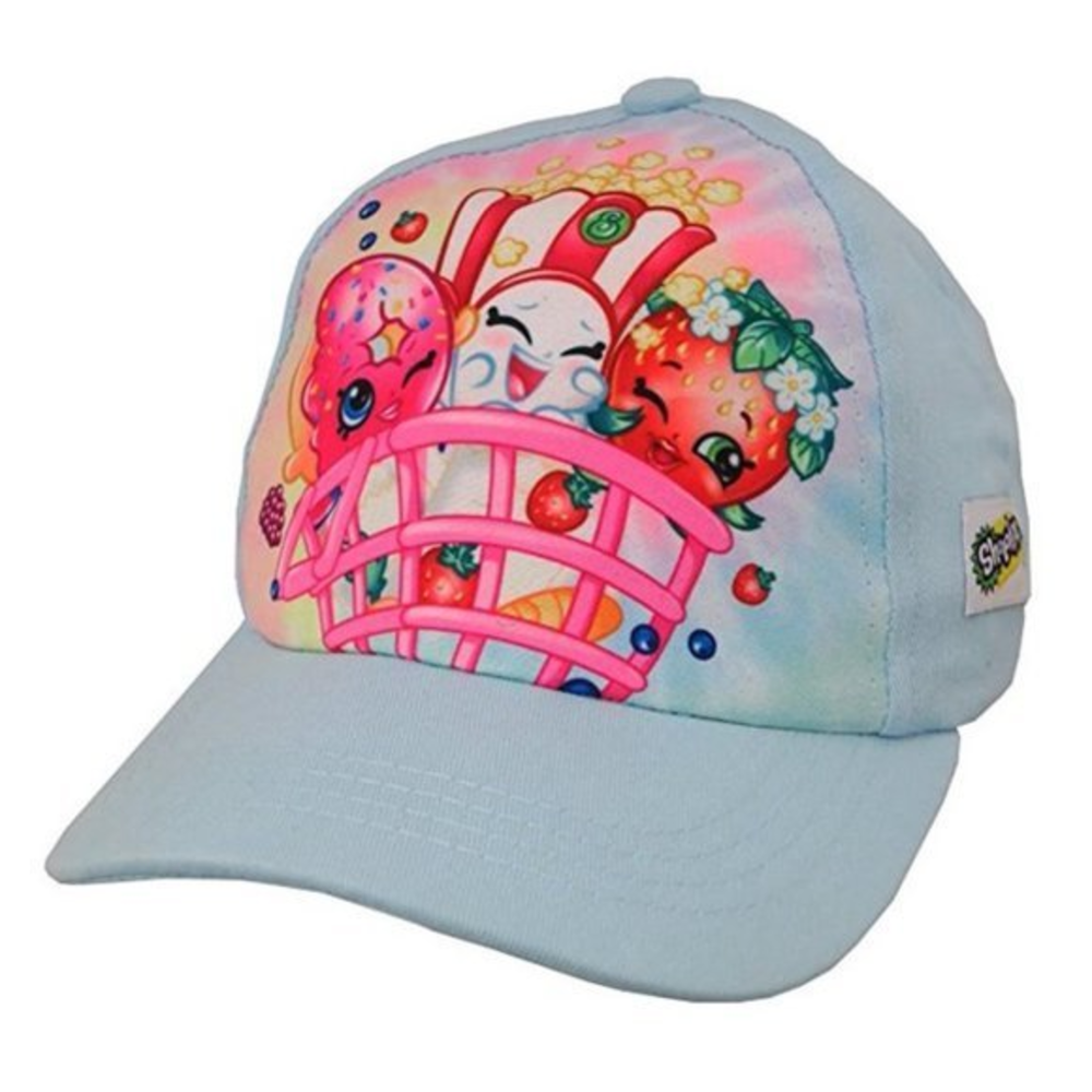 Kids Shopkins Hat Baby Blue Adjustable Velcro Cap One size